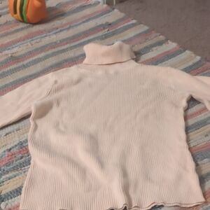 Cream Turtleneck Sweater
